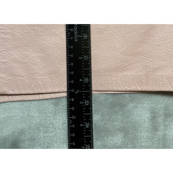 Vintage Lillie Rubin Women's Size 10 Blush Leather Pencil Skirt Ostrich Texture - Picture 13 of 13